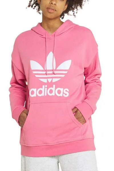 Adidas Originals Dámská růžová mikina TRF Hoodie