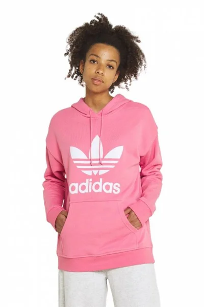 Adidas Originals Dámská růžová mikina TRF Hoodie