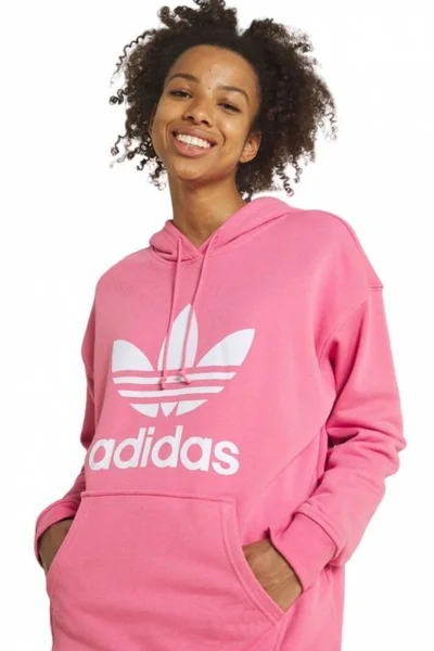 Adidas Originals Dámská růžová mikina TRF Hoodie