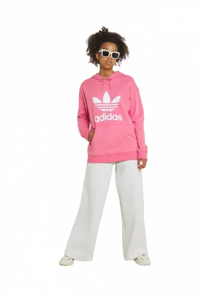 Adidas Originals Dámská růžová mikina TRF Hoodie