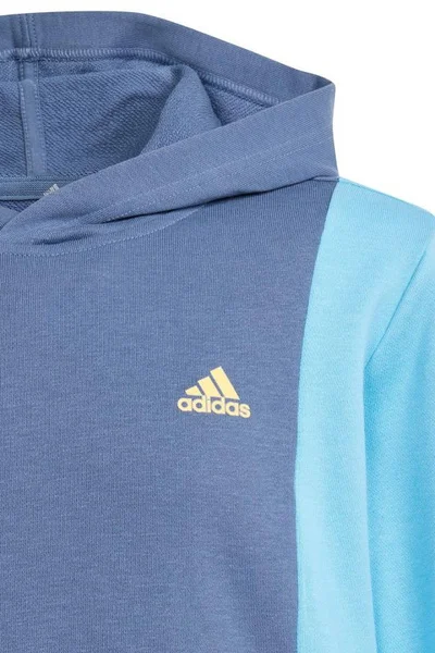 Mikina adidas modrá/žlutá s kapucí dětská