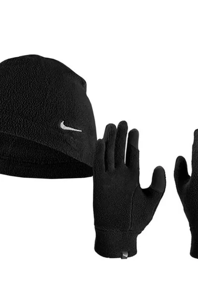 NIKE Fleece Dri-Fit rukavice a čepice pro dotykové obrazovky