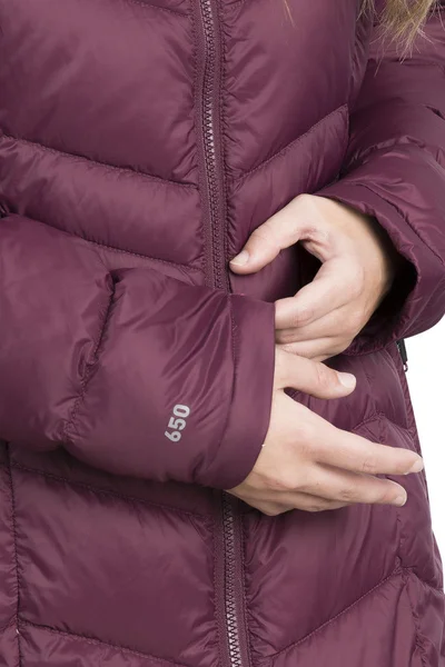 Vínová dámská zimní bunda Trespass FAJKDOTR0001  MICAELA - FEMALE DOWN JACKET FW21