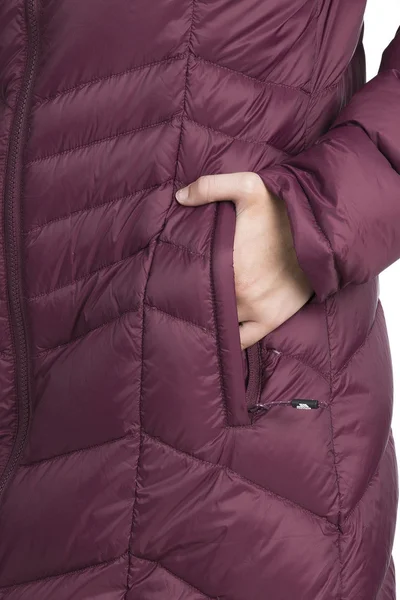 Vínová dámská zimní bunda Trespass FAJKDOTR0001  MICAELA - FEMALE DOWN JACKET FW21