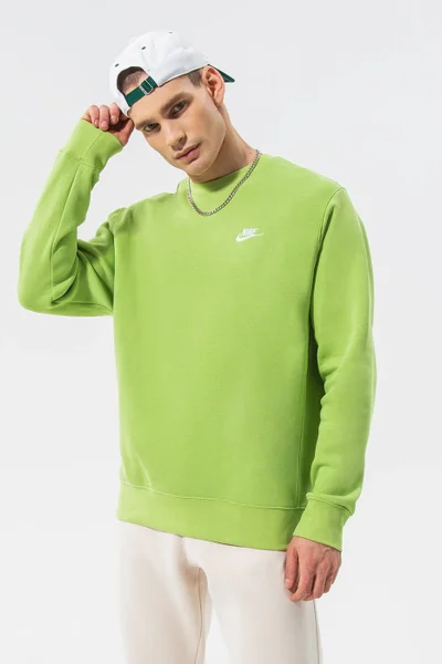 Khaki pánská mikina Nike s logem