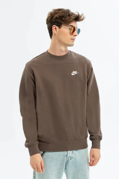 Khaki pánská mikina Nike s logem