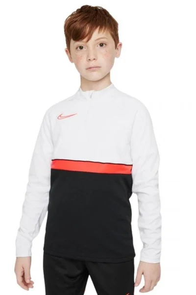 Bílo-černo-červená dětská mikina Nike DF Academy 21 Drill Top Jr CW6112 016