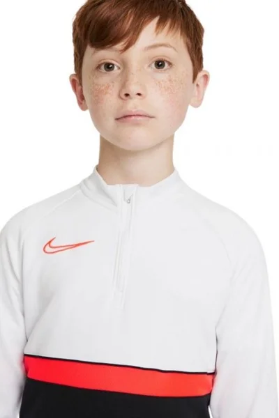 Bílo-černo-červená dětská mikina Nike DF Academy 21 Drill Top Jr CW6112 016