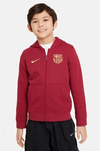 NIKE Dětská Zipová Mikina Barcelona