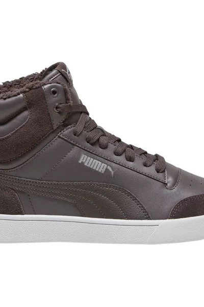 Zimní pánské boty Puma Shuffle Mid Fur Flat šedé