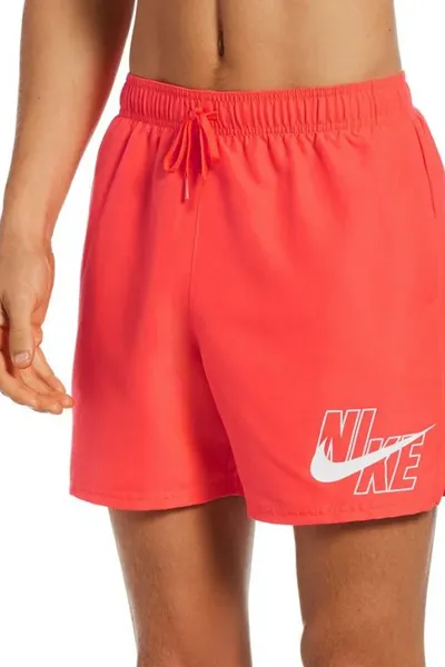 Oranžové plavecké kraťasy Nike pro muže