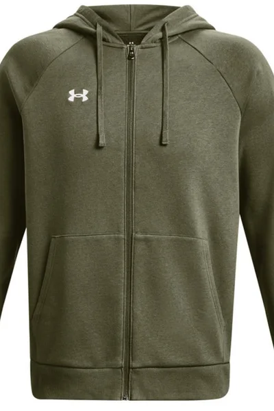 Komfortní pánská mikina Under Armour Rival Fleece khaki