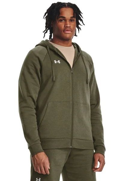 Komfortní pánská mikina Under Armour Rival Fleece khaki