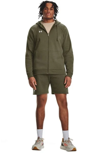 Komfortní pánská mikina Under Armour Rival Fleece khaki