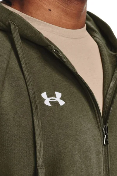 Komfortní pánská mikina Under Armour Rival Fleece khaki