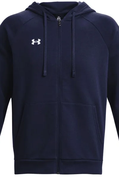 Under Armour Pánská Mikina Rival Fleece FZ Hoodie Navy Blue