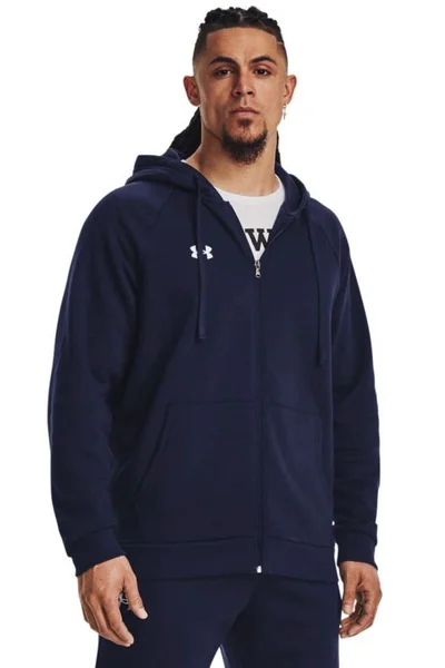 Under Armour Pánská Mikina Rival Fleece FZ Hoodie Navy Blue