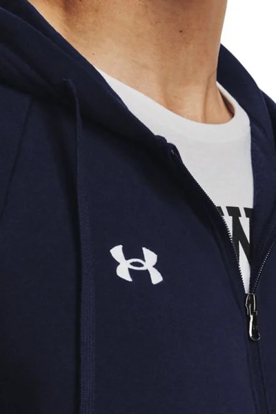 Under Armour Pánská Mikina Rival Fleece FZ Hoodie Navy Blue