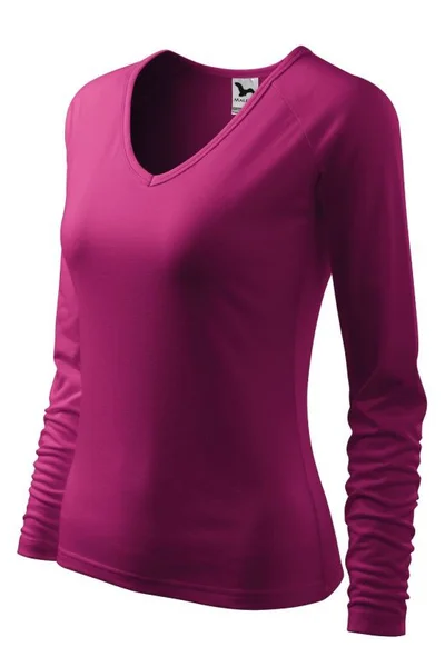 Růžové Malfini tričko s dlouhými rukávy pro ženy