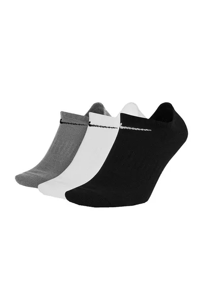 Kotníkové ponožky bílé, šedé, černé Nike Everyday Cushion No Show 3Pak SX7673-964
