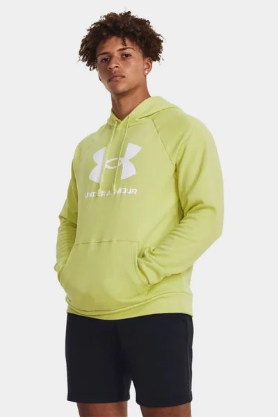 Under Armour pánská klokaní mikina s logem – žlutá