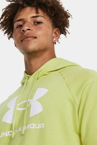 Under Armour pánská klokaní mikina s logem – žlutá