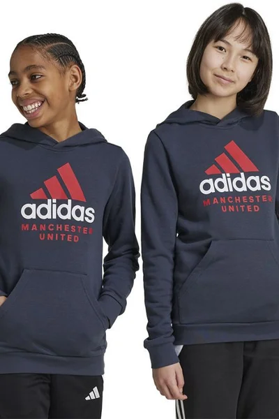 Adidas kids mikina Manchester United - tmavě modrá