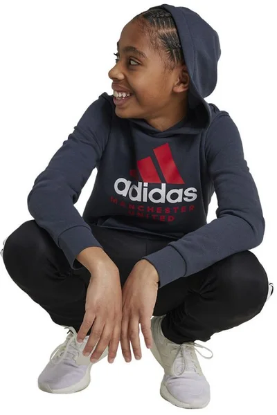 Adidas kids mikina Manchester United - tmavě modrá