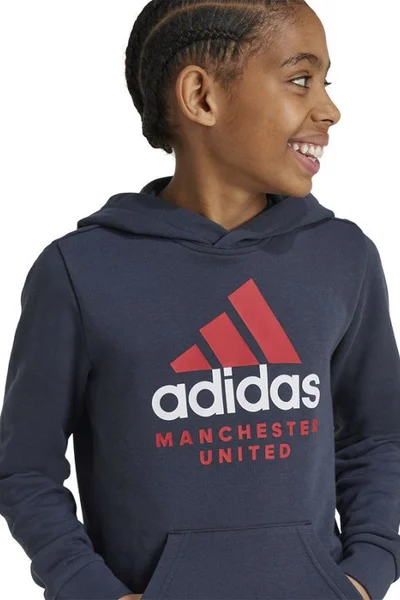 Adidas kids mikina Manchester United - tmavě modrá