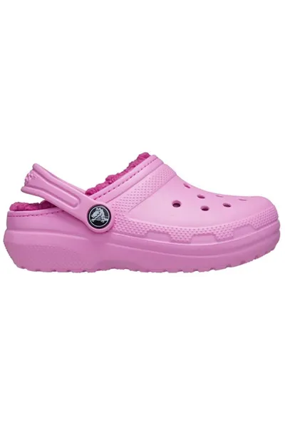 Dětské růžové pantofle Crocs Lined Clog