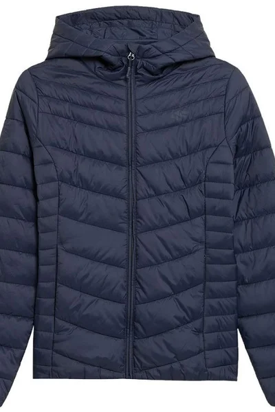 Zimní dámská bunda s kapucí - Modrá 4F