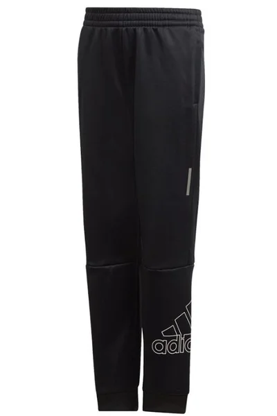Černo-bílé dětské kalhoty Adidias YG IW PNT 134 Jr GE0989