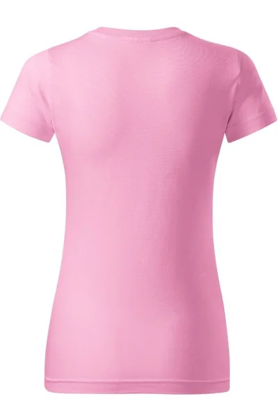 Dámské růžové přiléhavé tričko Basic  Malfini