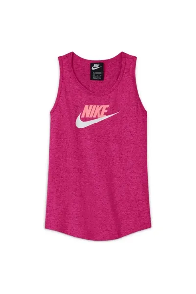 Růžové dívčí tílko Nike Sportswear Jersey Tank Jr DA1386 615