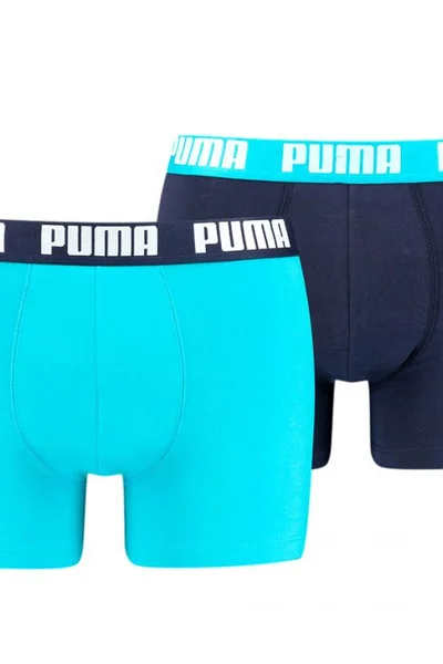 Puma Basic Pánské Boxerky 2P - Modrá a Tmavě Modrá