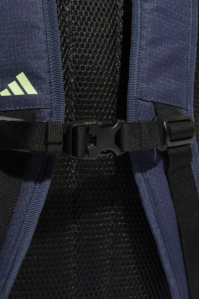 Tmavě modrý recyklovaný batoh adidas s kapsami na zip