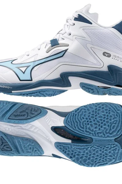 Volejbalové boty Mizuno Wave Lightning Mid M - bílá/modrá