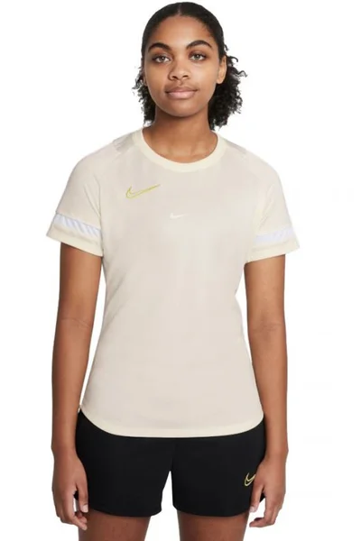 Béžové dámské tričko Nike NK Df Academy 21 Top Ss W CV2627 113