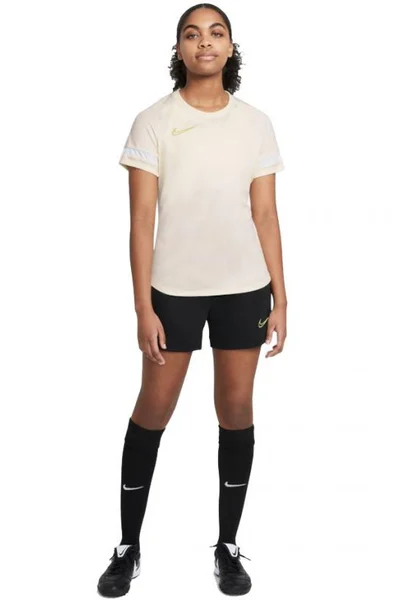 Béžové dámské tričko Nike NK Df Academy 21 Top Ss W CV2627 113