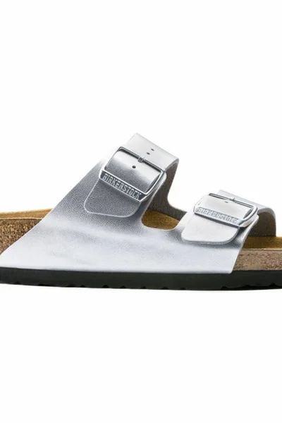 Žabky Birkenstock Arizona BF W - stříbrné