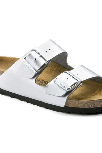 Žabky Birkenstock Arizona BF W - stříbrné