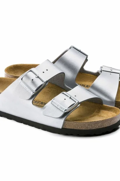 Žabky Birkenstock Arizona BF W - stříbrné