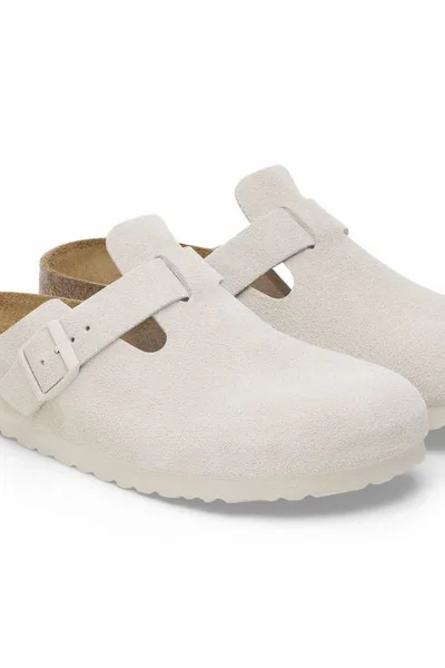 Módní Žabky Birkenstock Boston Velur Béžové